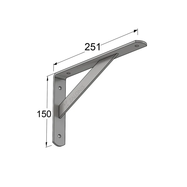 ΓΩΝΙΑ Β.Τ. 250x150mm / 320kg / ΓΚΡΙ