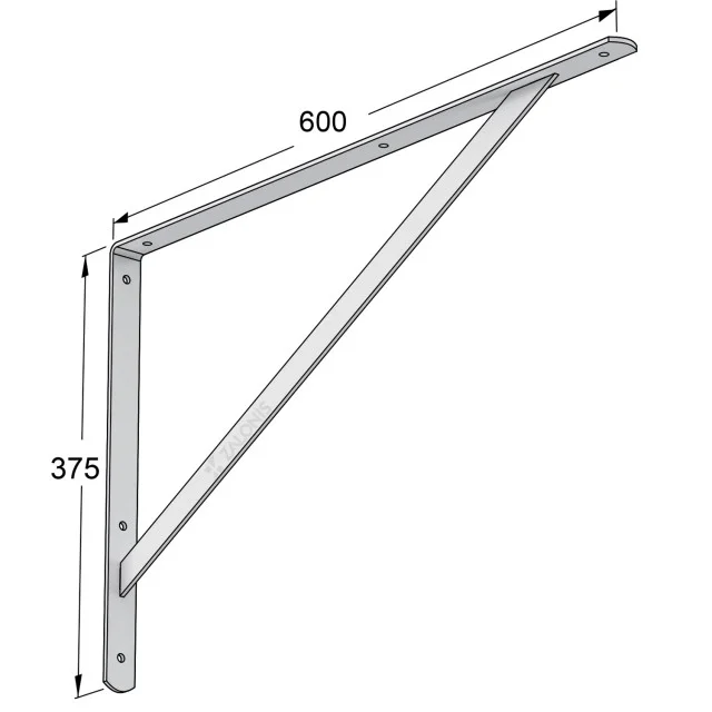 ΓΩΝΙΑ Β.Τ. 600x375mm / 150kg / ΛΕΥΚΟ