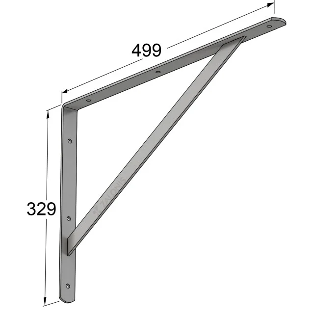 ΓΩΝΙΑ Β.Τ. 500x325mm / 185kg / ΓΚΡΙ