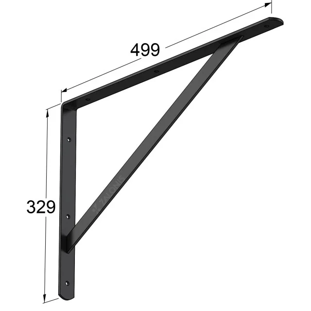 ΓΩΝΙΑ Β.Τ. 500x325mm / 185kg / ΜΑΥΡΟ