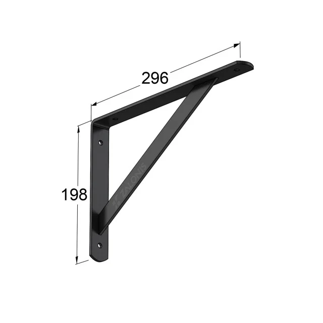 ΓΩΝΙΑ Β.Τ. 300x200mm / 260kg / ΜΑΥΡΟ