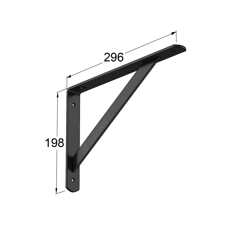 ΓΩΝΙΑ Β.Τ. 300x200mm / 260kg / ΜΑΥΡΟ