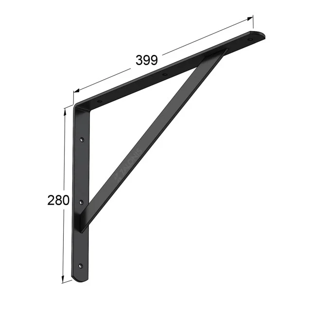 ΓΩΝΙΑ Β.Τ. 400x280mm / 225kg / ΜΑΥΡΟ