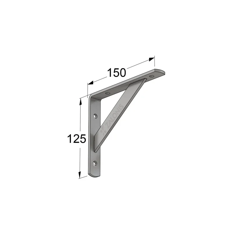 ΓΩΝΙΑ Β.Τ. 150x125mm / 320kg / ΓΚΡΙ