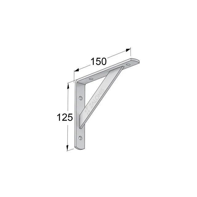 ΓΩΝΙΑ Β.Τ. 150x125mm / 320kg / ΛΕΥΚΟ