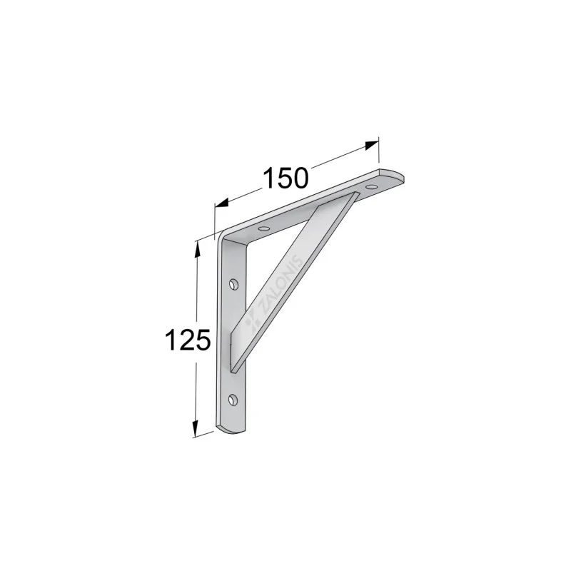 ΓΩΝΙΑ Β.Τ. 150x125mm / 320kg / ΛΕΥΚΟ ΓΩΝΙΑ Β.Τ. 150x125mm / 320kg / ΛΕΥΚΟ