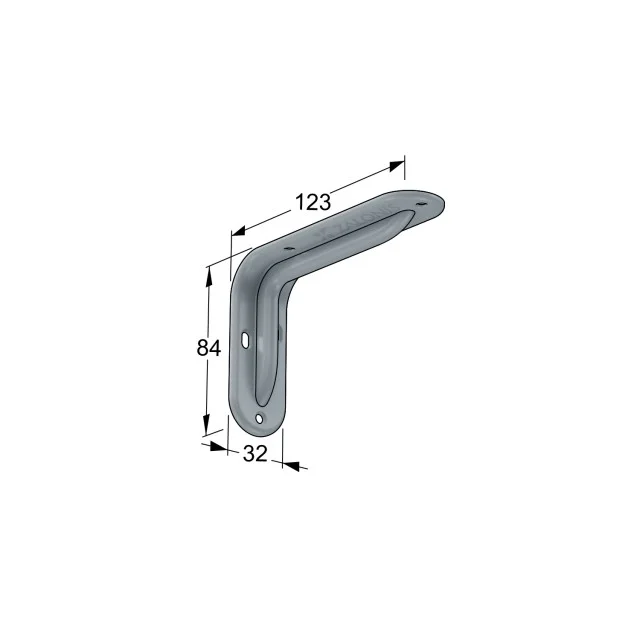 ΓΩΝΙΑ ΡΑΦΙΟΥ ΜΕ ΝΕΥΡΟ m.108 / 123x84mm / 35Kg/ΖΕΥΓ / ΓΚΡΙ