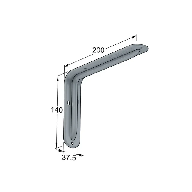 ΓΩΝΙΑ ΡΑΦΙΟΥ ΜΕ ΝΕΥΡΟ m.108 / 200x140mm / 35Kg/ΖΕΥΓ / ΓΚΡΙ