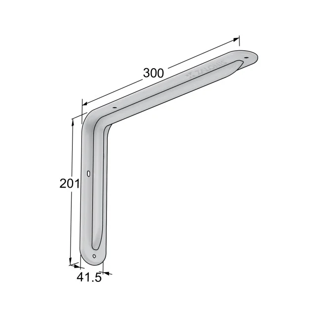 ΓΩΝΙΑ ΡΑΦΙΟΥ ΜΕ ΝΕΥΡΟ m.108 / 300x201mm / 40Kg/ΖΕΥΓ / ΛΕΥΚΟ