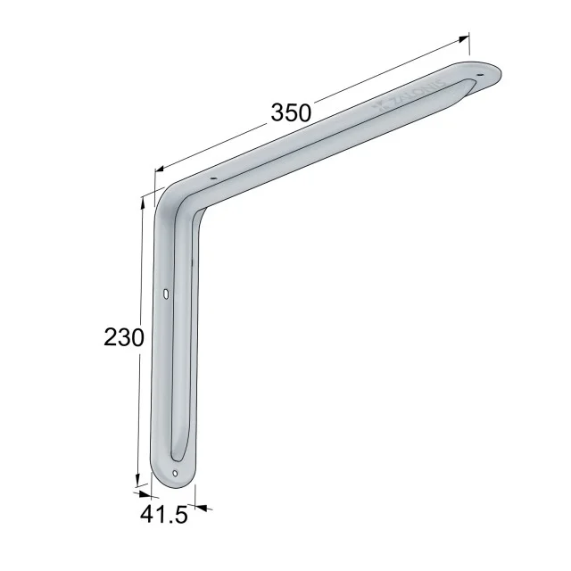 ΓΩΝΙΑ ΡΑΦΙΟΥ ΜΕ ΝΕΥΡΟ m.108 / 350x230mm / 35Kg/ΖΕΥΓ / ΛΕΥΚΟ