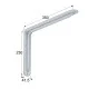 ΓΩΝΙΑ ΡΑΦΙΟΥ ΜΕ ΝΕΥΡΟ m.108 / 350x230mm / 35Kg/ΖΕΥΓ / ΛΕΥΚΟ
