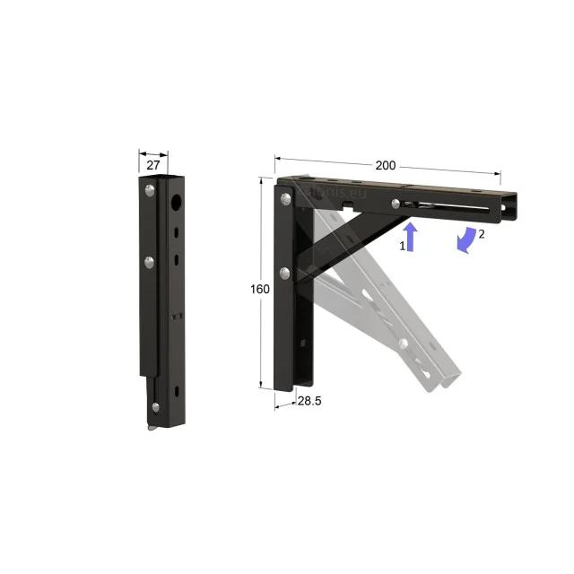 ΓΩΝΙΑ ΣΠΑΣΤΗ 20x16 100kg / ΜΑΥΡΟ