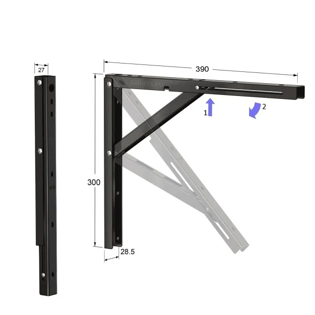 ΓΩΝΙΑ ΣΠΑΣΤΗ 40x30 100kg / ΜΑΥΡΟ