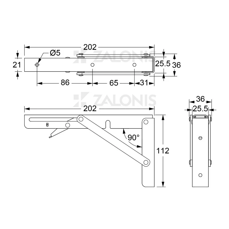 ΓΩΝΙΑ ΣΠΑΣΤΗ 20x11 / 80kg / ΜΑΥΡΟ