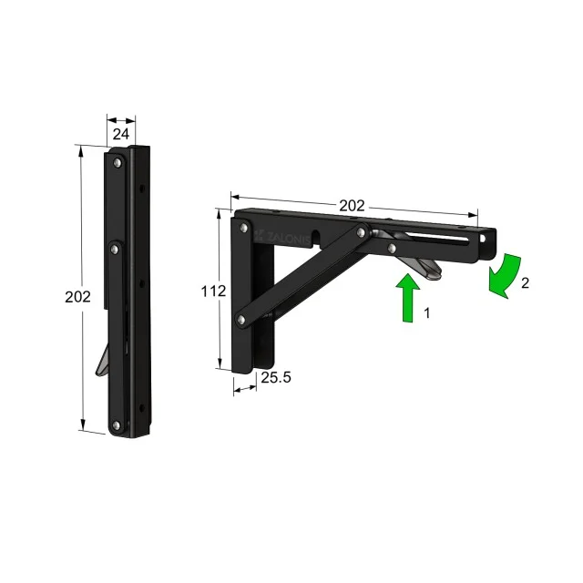 ΓΩΝΙΑ ΣΠΑΣΤΗ 20x11 / 80kg / ΜΑΥΡΟ