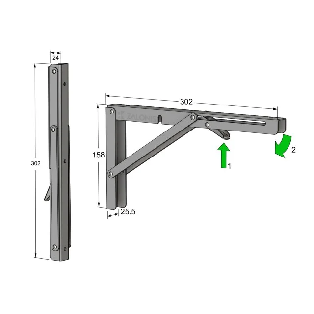 ΓΩΝΙΑ ΣΠΑΣΤΗ 30x16 / 80kg / ΓΚΡΙ