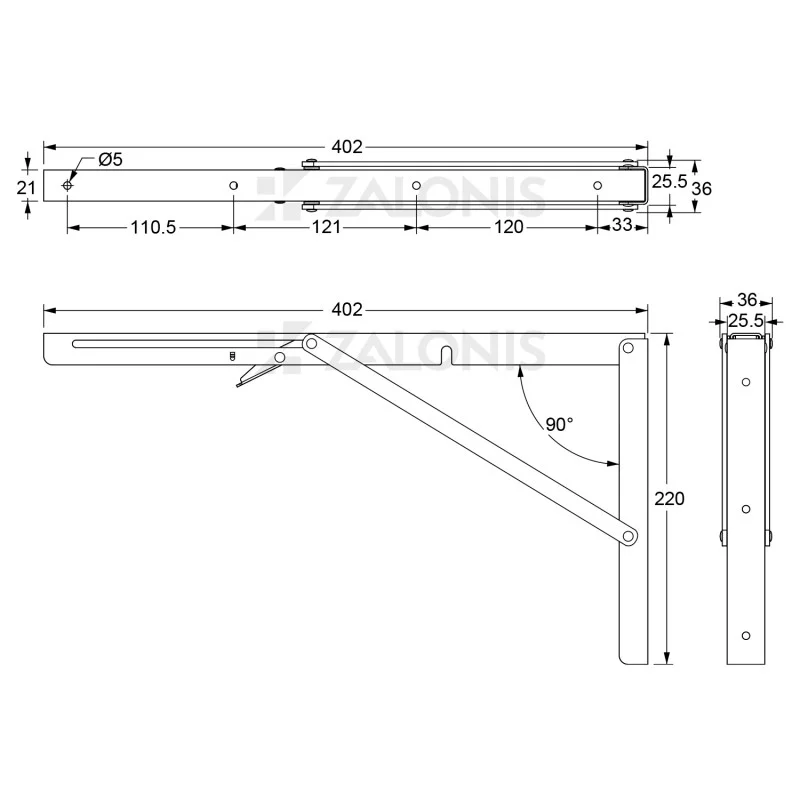 ΓΩΝΙΑ ΣΠΑΣΤΗ 40x22 / 80kg / ΛΕΥΚΟ