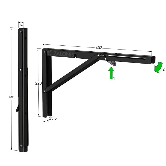 ΓΩΝΙΑ ΣΠΑΣΤΗ 40x22 / 80kg / ΜΑΥΡΟ