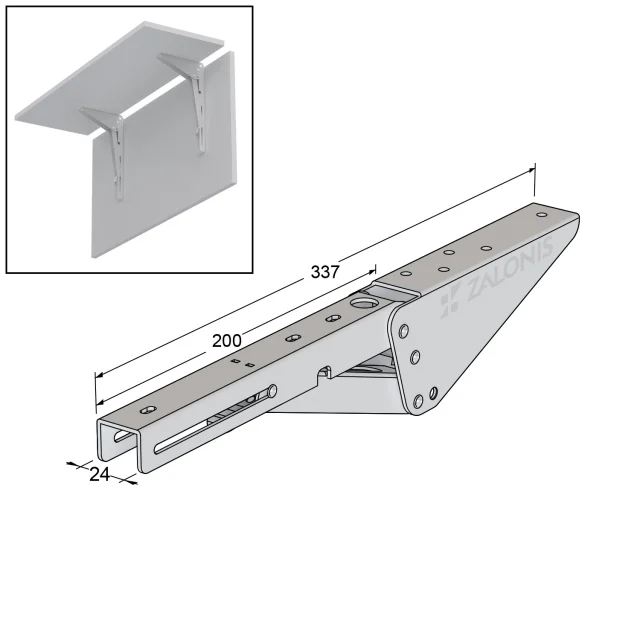 ΒΡΑΧΙΩΝΑΣ ΡΑΦΙΟΥ ΣΠΑΣΤΟΣ ΓΙΑ ΕΠΕΚΤΑΣΗ ΤΡΑΠΕΖΙΟΥ / 20cm / ΛΕΥΚΟ