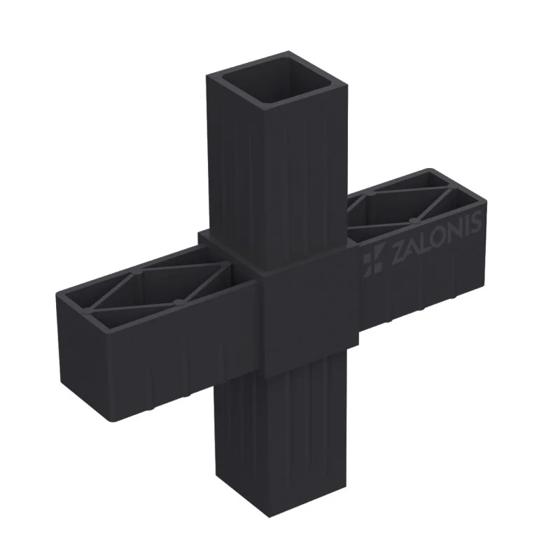 ΤΕΤΡΑΠΛΟΣ ΣΥΝΔΕΣΜΟΣ ΣΤΑΥΡΟΣ 40x40 / ΜΑΥΡΟ