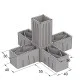 ΠΕΝΤΑΠΛΟΣ ΣΥΝΔΕΣΜΟΣ 40x40 / ΓΚΡΙ