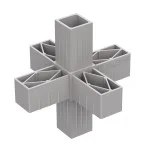 ΕΞΑΠΛΟΣ ΣΥΝΔΕΣΜΟΣ 40x40 / ΓΚΡΙ