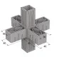 ΕΞΑΠΛΟΣ ΣΥΝΔΕΣΜΟΣ 40x40 / ΓΚΡΙ