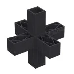 ΕΞΑΠΛΟΣ ΣΥΝΔΕΣΜΟΣ 40x40 / ΜΑΥΡΟ