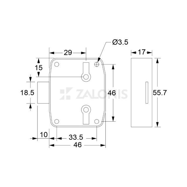 ΣΠΑΝΙΟΛΕΤΑ ΓΑΝΤΖΟΥ ΑΜΦΙΠΛΕΥΡΗ 56x46 mm / ΚΑΦΕ ΣΚΟΥΡΟ