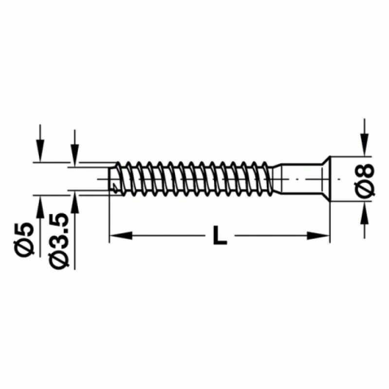 ΒΙΔΑ ΣΥΝΔΕΣΗΣ ΕΠΙΠΛΩΝ PZ2 5,0x38mm
