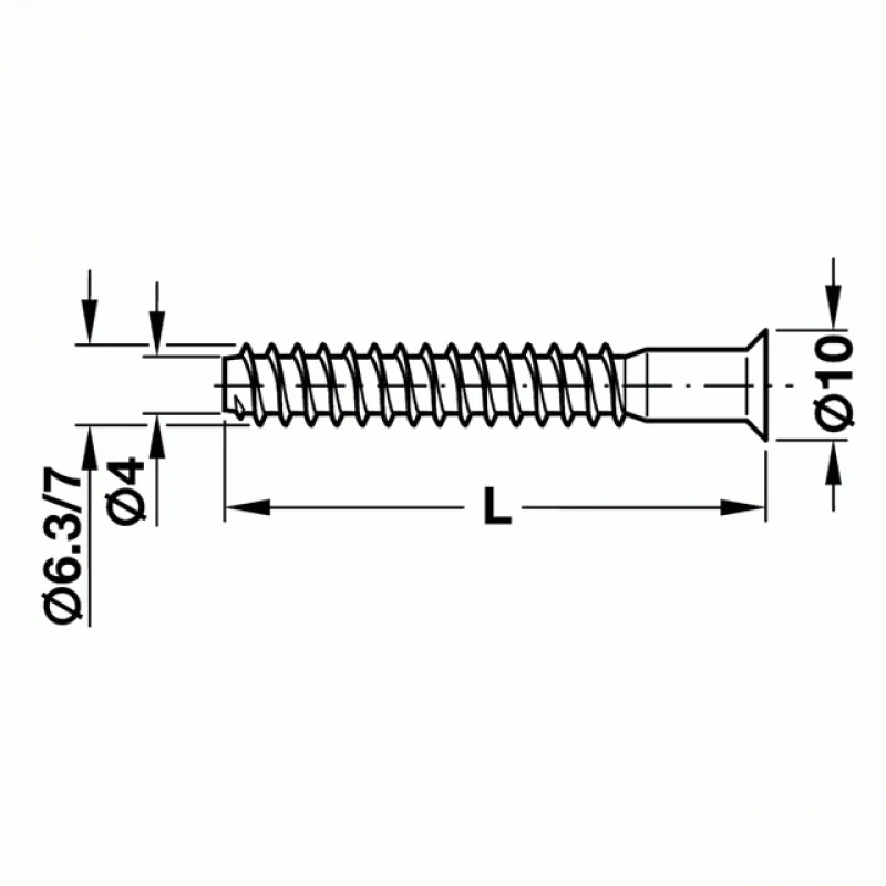 ΒΙΔΑ ΣΥΝΔΕΣΗΣ ΕΠΙΠΛΩΝ PZ3 7,0x70mm